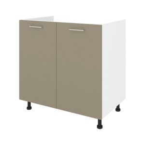 Corp Masca Chiuveta Lecce, 2 Usi, Taupe/Alb, 80 x 50 x 80 cm