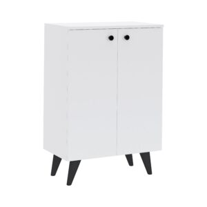Pantofar Luton, 2 Usi, Alb, 62 x 35 x 90 cm