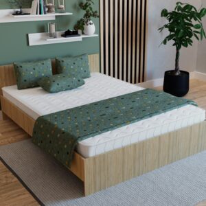 Pat Remi, 200 x 140 cm, saltea spuma inclusa, Stejar Sonoma