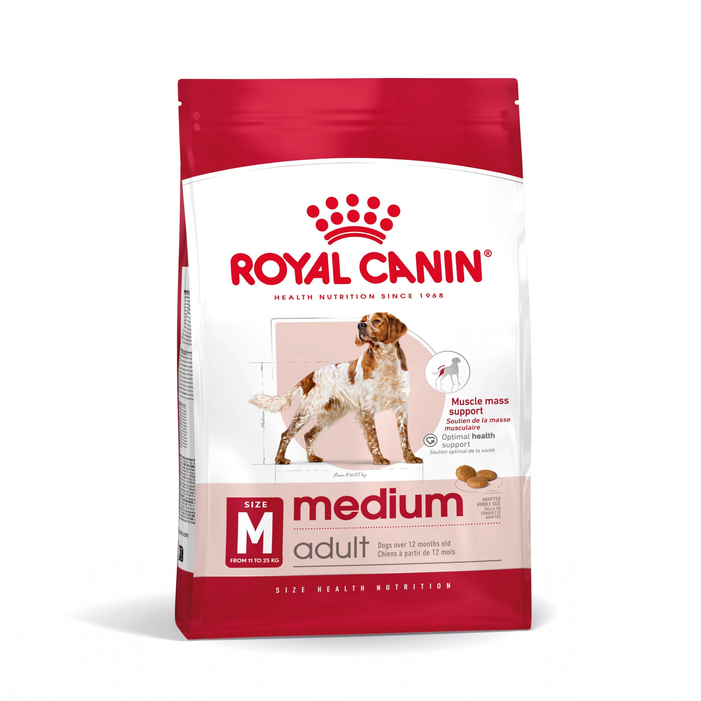 Royal Canin Medium Adult hrana uscata caine 15 + 3kg Gratuit