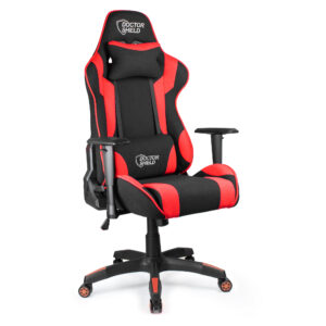 Scaun Gaming Profesional Dr.Shield Air Force, King Size, Cadru Otel, Material Textil – Negru/ Rosu