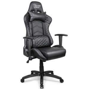 Scaun Gaming Profesional Dr.Shield SV Racer, King Size, Cadru Otel, Piele Sintetica – Negru/Negru