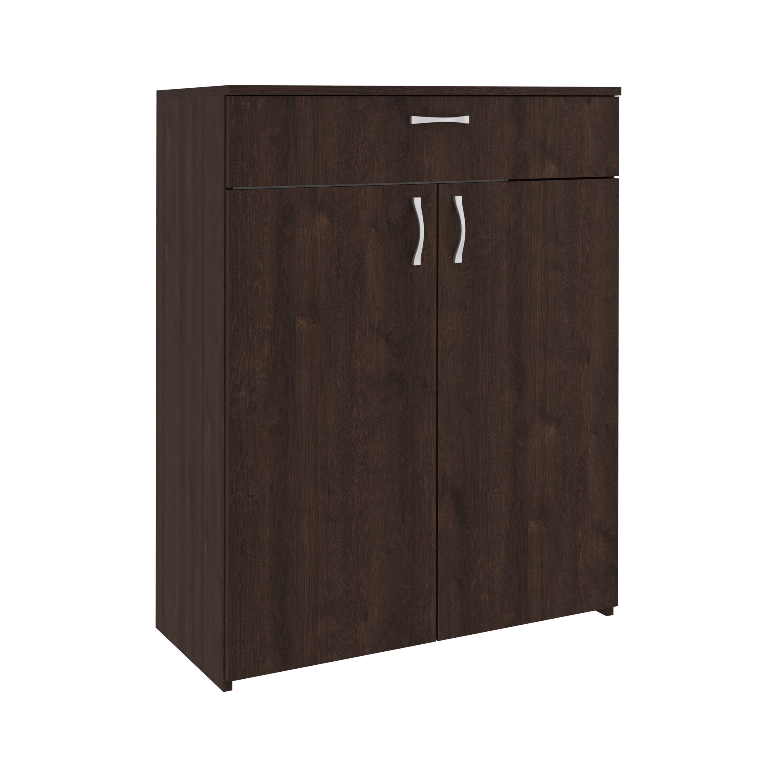 Comoda Tisa, 1 Sertar, 2 Usi, Stejar Bronz, 80 x 35 x 100 cm