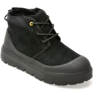 Ghete UGG negre, NEUMEL WEATHER HYBRID, din piele intoarsa