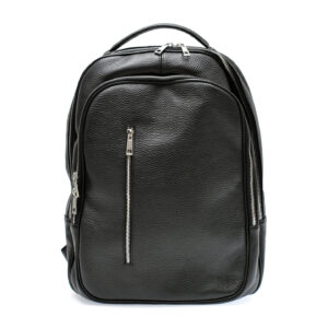 Rucsac MARIO FERRETTI negru, BB73, din piele naturala