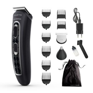 Aparat de tuns multifunctional Rowenta x Karl Lagerfeld Trim & Style 12 in 1 TN911LF0  Tehnologia Wet & Dry  autonomie pana la 120 minute
