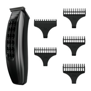 Aparat de tuns Rowenta x Karl Lagerfeld Barber Experience TN185LE0  6500 rpm  autonomie 90 min  5 piepteni ficsi  lame inox  baza de incarcare  indica