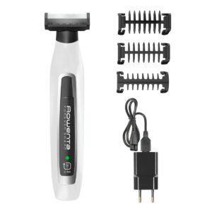 Aparatul hibrid de tuns  conturat și bărbierit Rowenta Forever Sharp TN6010F5  wet&dry  lame  inox cu tehnologie cu autoascutire  3 piepteni  negru/