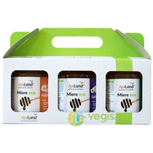Pachet Miere (Salcam + Tei + Poliflora) Ecologica/Bio 3 x 500g
