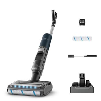 Aspirator cu spalare Rowenta X-Clean 7 GZ5735E0  250 W  530 RPM  pana la 50 min autonomie  ecran LED  functie uscare & autocuratare  baza de incarcare