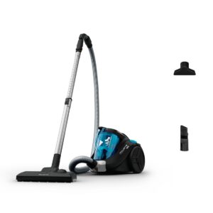 Aspirator fara sac Rowenta Compact Power RO3731  750 W  1.5 l  filtru de inalta eficienta  raza de operare 8.8 m  Negru/Albastru