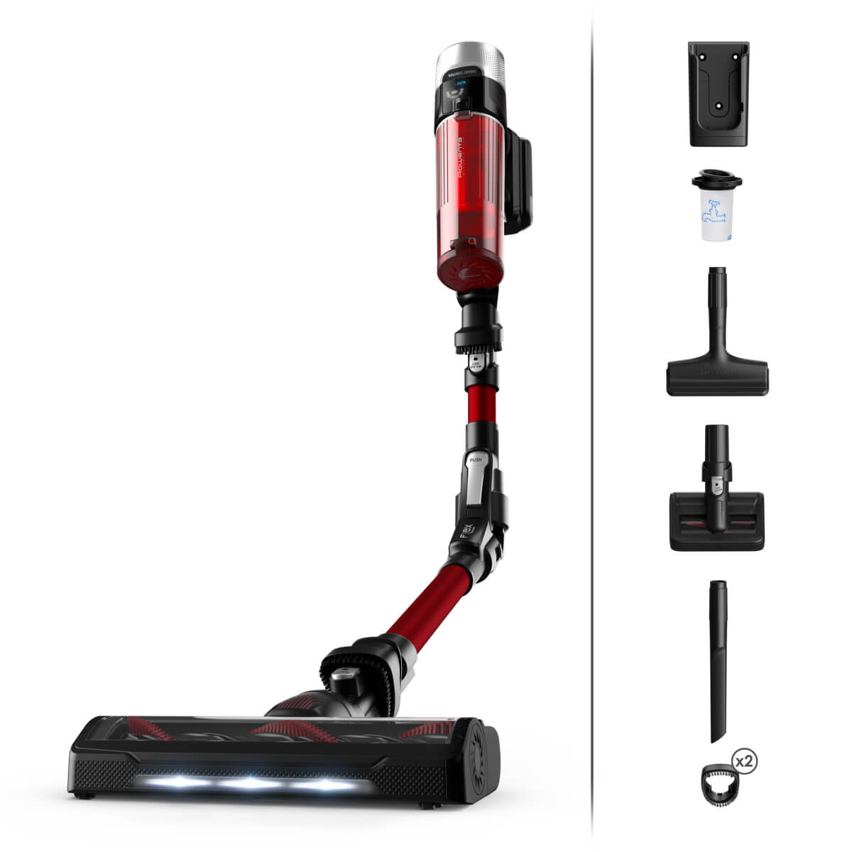 Aspirator vertical fara fir Rowenta X-Force Flex 9.60 Animal Care RH2079WO 250W putere de aspirare 100 air watts autonomie 45 min 3 trepte de pute