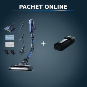 Pachet PROMO Aspirator vertical Rowenta X-Force Flex 8.60 Aqua RH9690WO & Baterie Rowenta ZR009700  22V  Lithium-ion