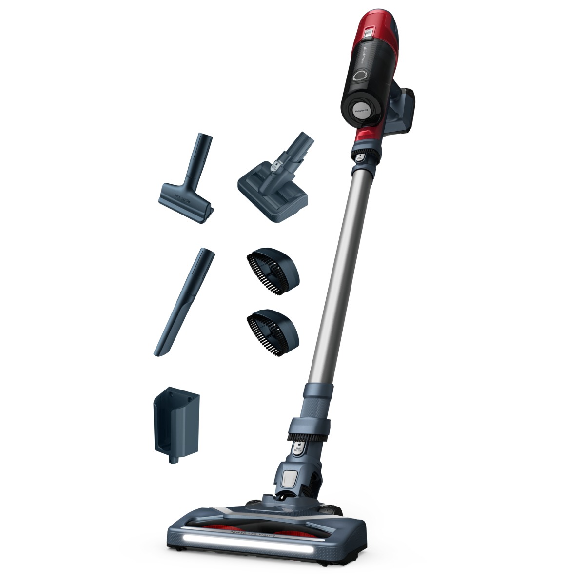 Aspirator vertical Rowenta X-PERT 6.60 RH6877WO 2 in 1 autonomie 45 minute mod Eco functie Boost rosu & gri