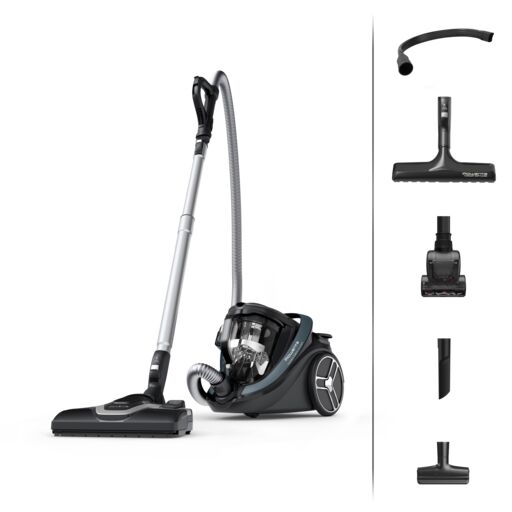 Aspirator fara sac Silence Force Cyclonic Effitech® RO7961EA 500 W recipient pentru praf 2.5 L 3 niveluri de filtrare negru & verde