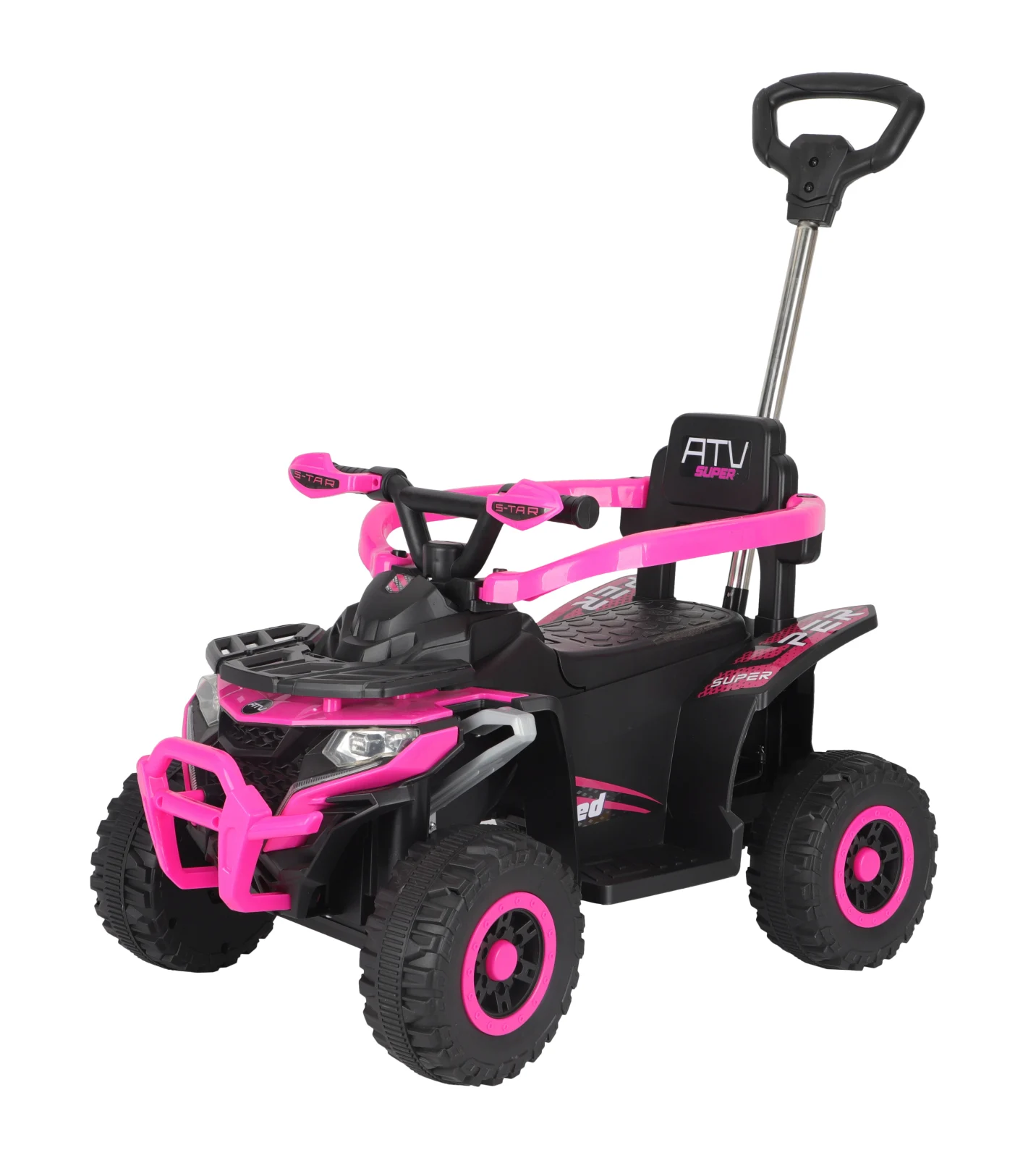 ATV electric copii, 4 in 1, Kinderplay Super, 35W 6V, telecomanda, echipare standard, roz