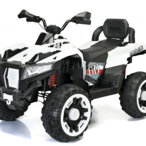 ATV electric pentru 2 copii Kinderauto SuperOffroad V2 4×4 180W 12V 12Ah premium, alb