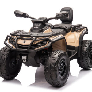 ATV electric pentru 2 copii Can Am Outlender 800W 24V Bombardier, culoare khaki