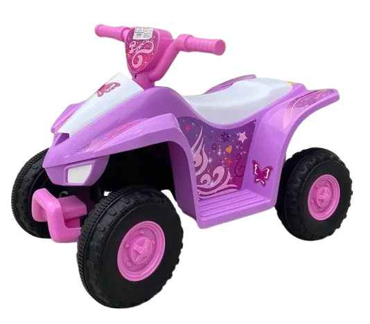 ATV electric pentru fetite 18-36 luni, Kinderplay Princess 25W, 6V, barby pink