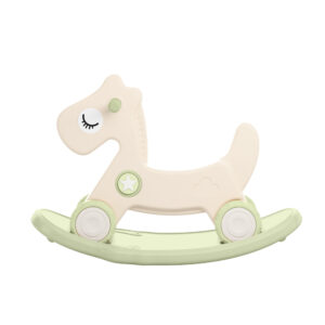 Balansoar si premergator Kinderplay tip calut, pentru copii 1 si 4 ani, sunete interactive, ergonomic, verde
