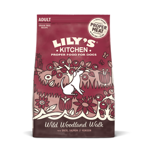 Lily's Kitchen For Dogs Dog Duck, Salmon & Venison Wild Woodland Walk Adult Dry Food, 12 kg