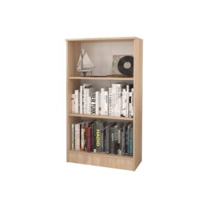 Biblioteca Flint, 2 Polite, Stejar Sonoma, 70 x 32 x 122 cm