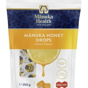 Bomboane dropsuri cu  miere de Manuka  MGO 400+ (250g) (lamaie)