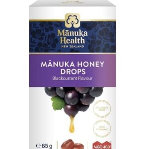 Bomboane dropsuri cu miere de Manuka MGO 400+ (65g) (coacaze)