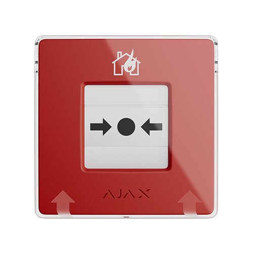 Buton incendiu wireless adresabil Ajax Manual Call Point, rosu, EN54, 866.0 - 922.0 MHz, resetabil, autonomie 7 ani