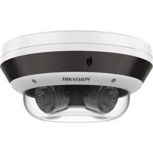 Camera supraveghere IP Dome panoramica Hikvision DS-2CD6D44G1H-IZS, 4 x 4 MP, 2.8 – 12 mm, motorizat, IR 30 m, slot card, multisenzor, camp vizual 360 grade, anti-vandal, PoE