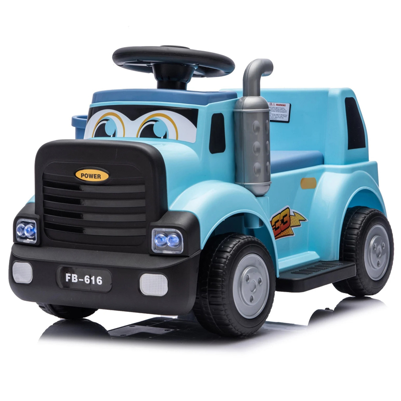 Camion electric multifunctional 2 in1 Lightning 33 pentru copii 18-36 luni, 30W 6V, culoare Light blue