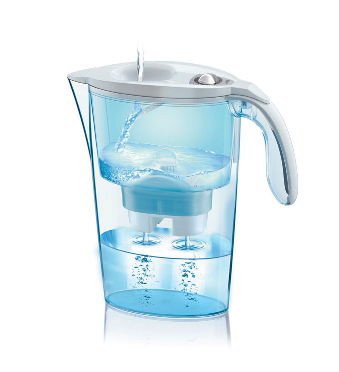 Cana filtranta de apa Laica Mechanical, Alb, 2,3 litri