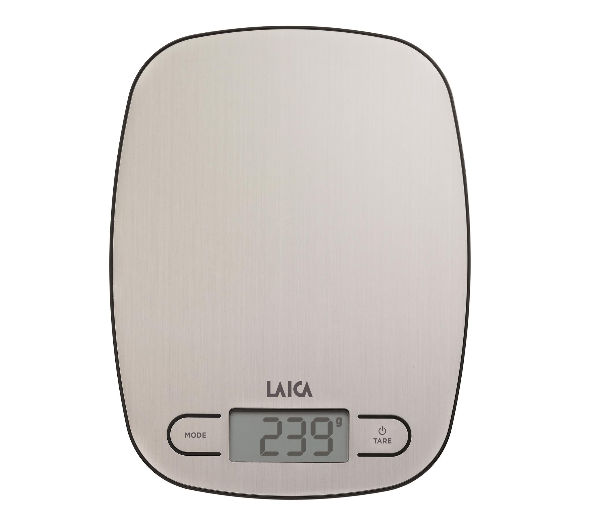 Cantar electronic de bucatarie Laica KS1033 Professional, 5 kg, gri, platforma inox