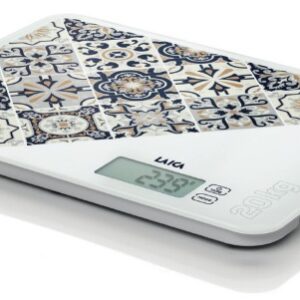 Cantar electronic de bucatarie Laica KS5021, 20 kg, maro, design mediteraneean