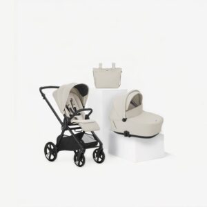 Carucior 2 in 1, Jane, Muum 5, Premium, Cadru din aluminiu, Cu landou, Reversibil, Pana la 22 kg, Conform cu EN 1888-2:2018+A1:2023, Sand II