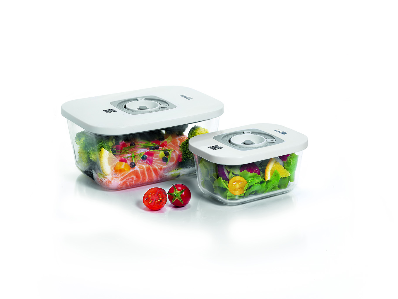 Caserole de vidat Laica VT3306, din sticla, 0.5L, 1.5L