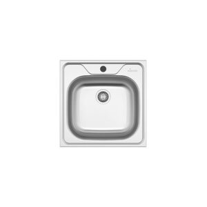 Chiuveta Sanobi, 1 Cuva universala, Inox lucios, pe blat, 48 x 48 cm