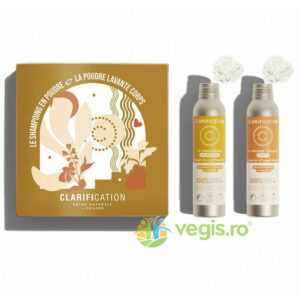 Set cu Sampon Pudra Hidratant Bio 40g + Gel de Dus Pudra Hidratant Bio 40g
