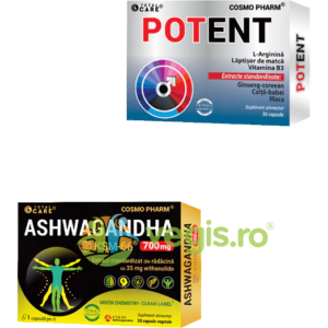Pachet Ashwagandha 700mg KSM 66 30cps + Potent 30cps