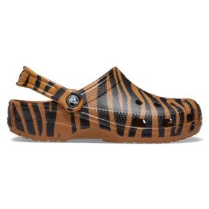Saboți Crocs Classic Animal Print Clog Multicolor – Dark Gold/Zebra Print