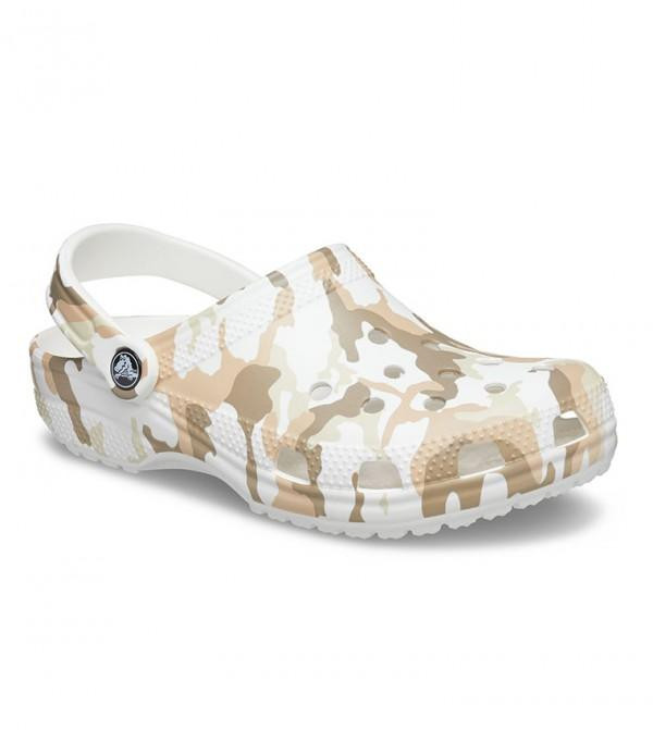 Saboti Crocs Classic Printed Camo Clog Alb - White/Multi - Image 2