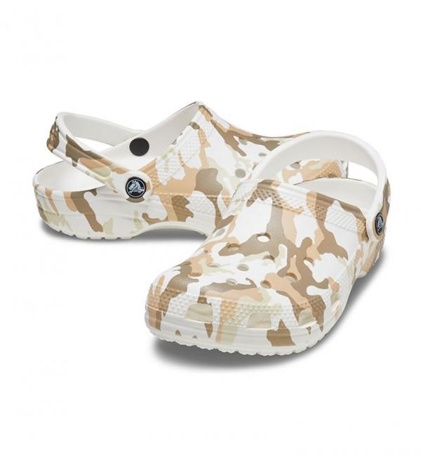 Saboti Crocs Classic Printed Camo Clog Alb - White/Multi - Image 3