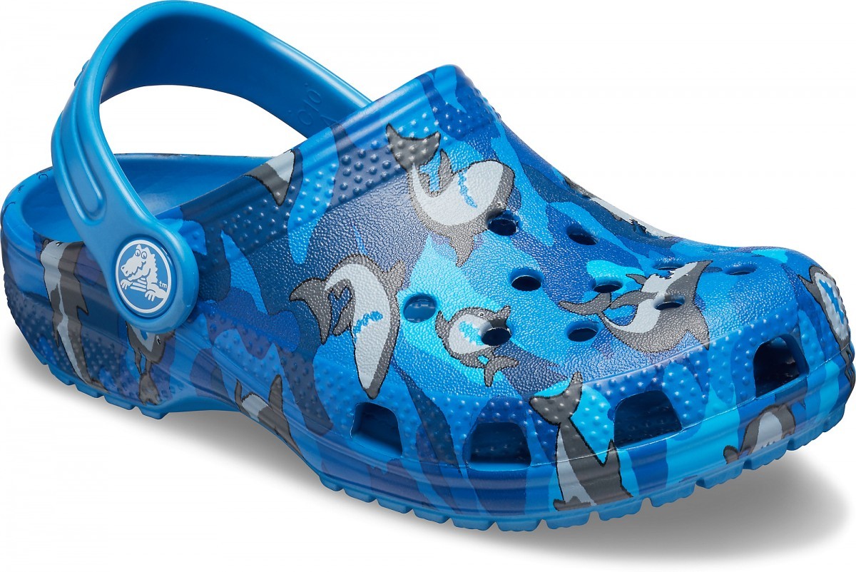 Saboți Crocs Classic Shark Clog PS Albastru - Prep Blue - Image 2