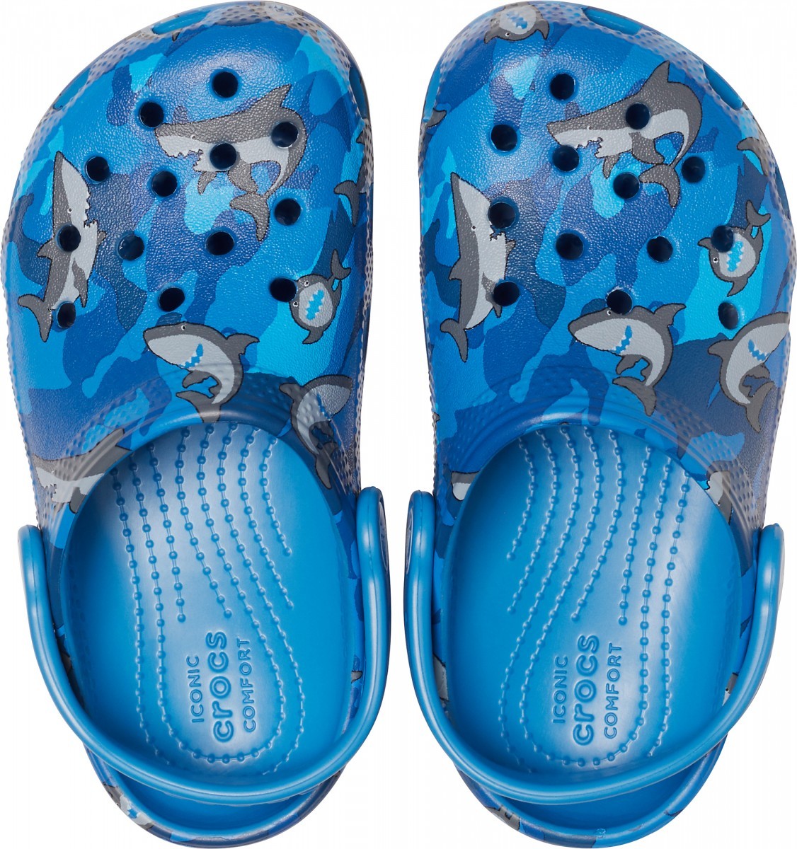 Saboți Crocs Classic Shark Clog PS Albastru - Prep Blue - Image 6