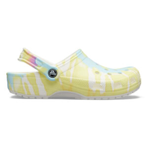 Saboti Crocs Classic Tie-Dye Graphic Clog Alb – White/Multi