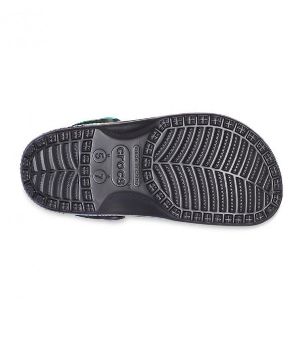 Saboti Crocs Classic Tie-Dye Graphic Clog Negru - Multi Black/Black - Image 4