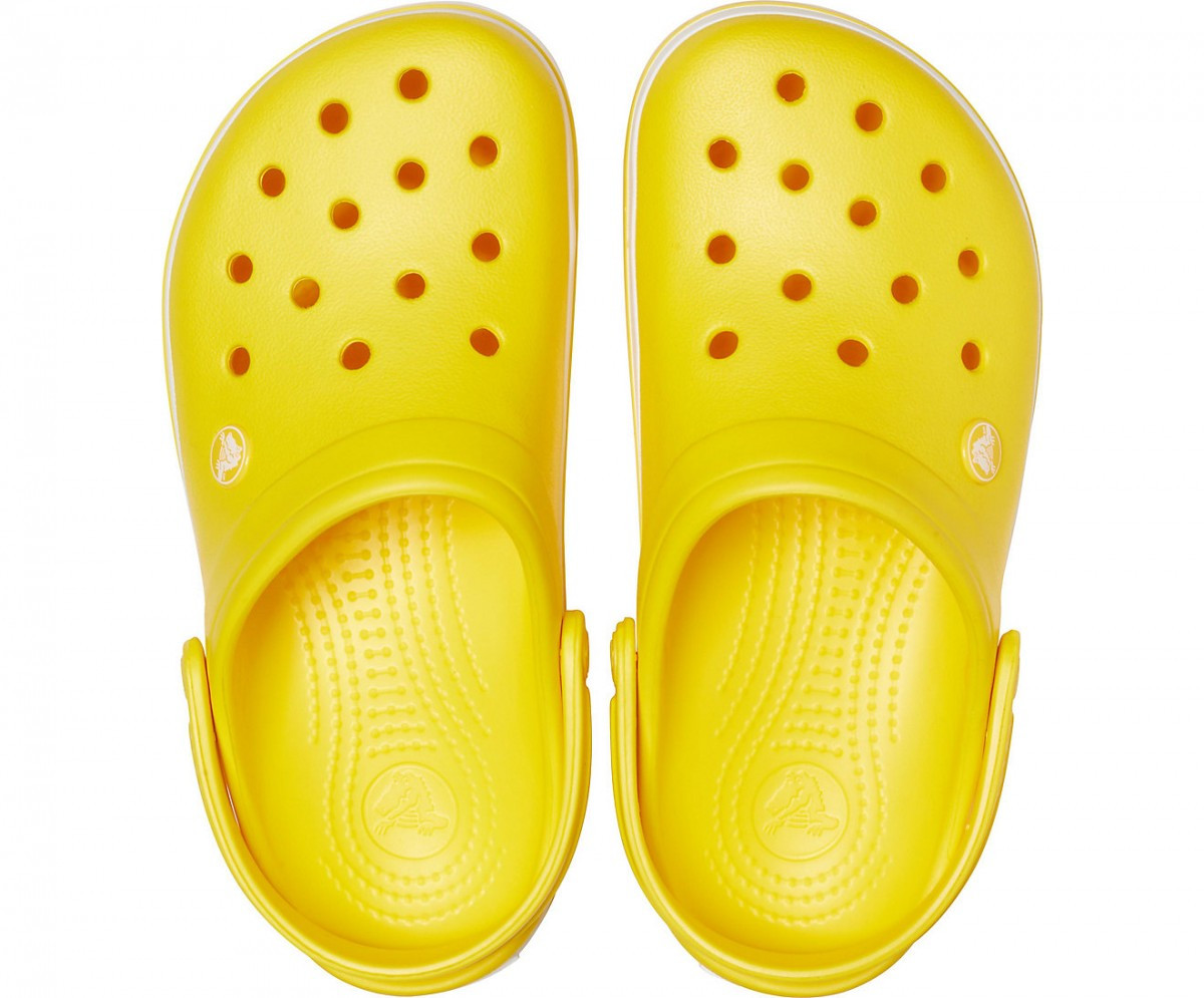 Saboti Crocs Crocband Galben - Lemon/White - Image 3