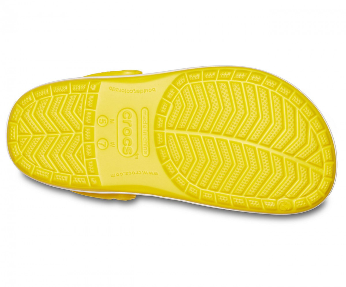 Saboti Crocs Crocband Galben - Lemon/White - Image 4