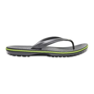 Slapi Crocs Crocband Flip Gri – Graphite/Volt Green