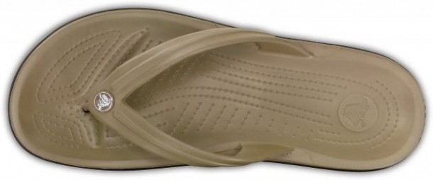 Slapi Crocs Crocband Flip Maro - Khaki - Image 2